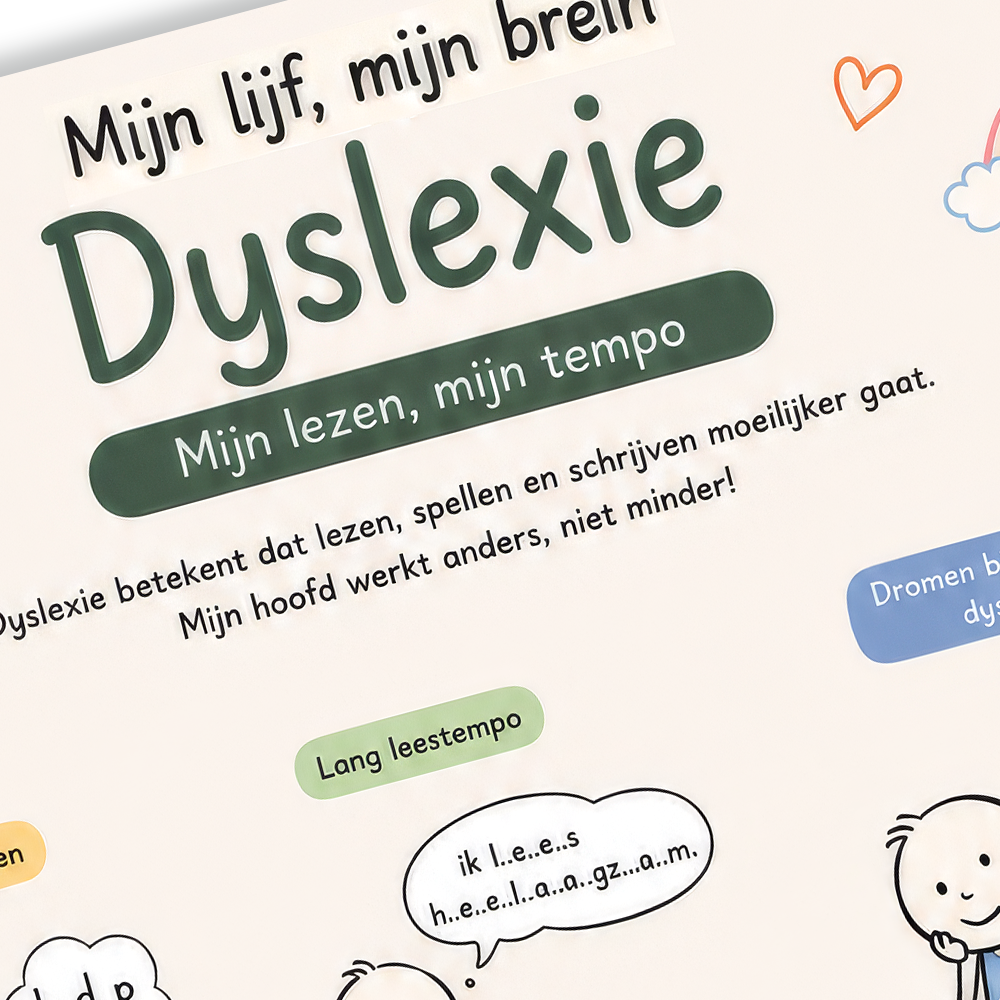 Uitlegkaart - Mijn brein mijn lijf - Dyslexie - download