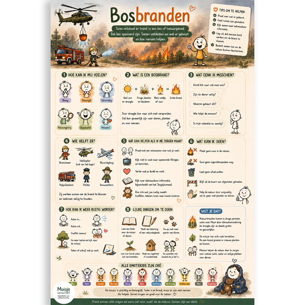 Uitlegkaart - Spannende dingen - Bosbranden - download