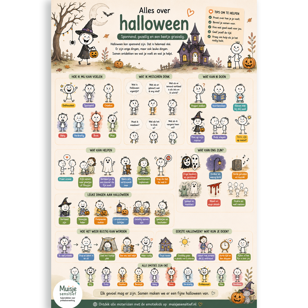 Uitlegkaart - Spannende dingen - Halloween - download