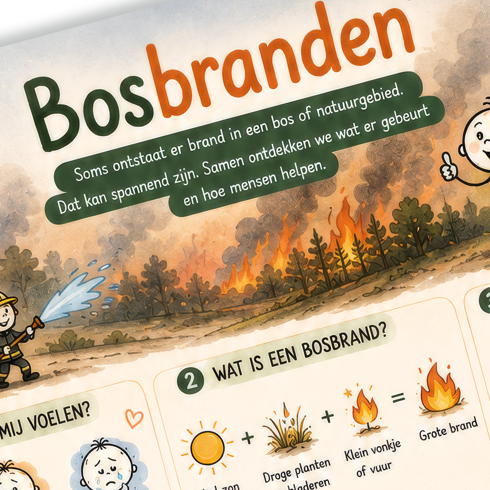 Uitlegkaart - Spannende Situaties - Bosbranden - download