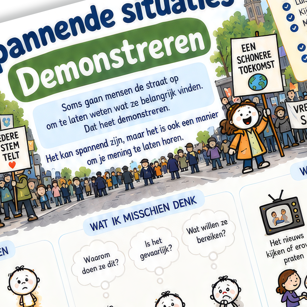 Uitlegkaart - Spannende Situaties - Demonstreren – download