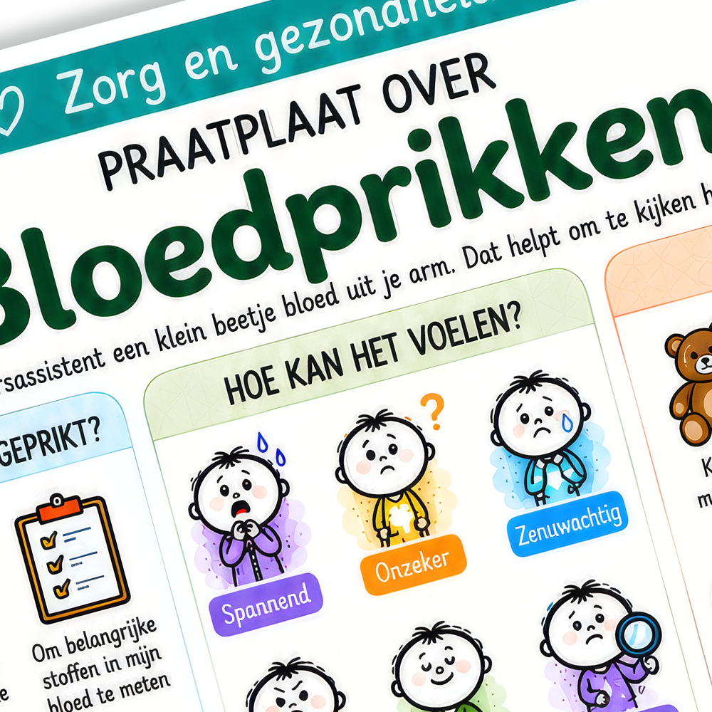 Uitlegkaart - Zorg en gezondheid - Bloed prikken - download