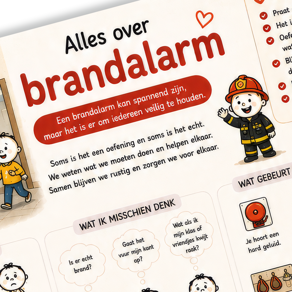 Uitlegkaart - Spannende situaties - Brandalarm - download