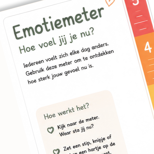 Uitlegkaart - Emotie & gevoel - Emotiemeter - download