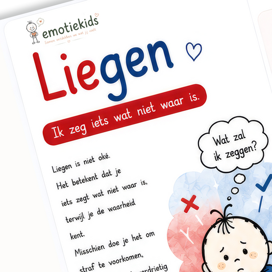 Uitlegkaart - Emotie & gevoel - Liegen - download