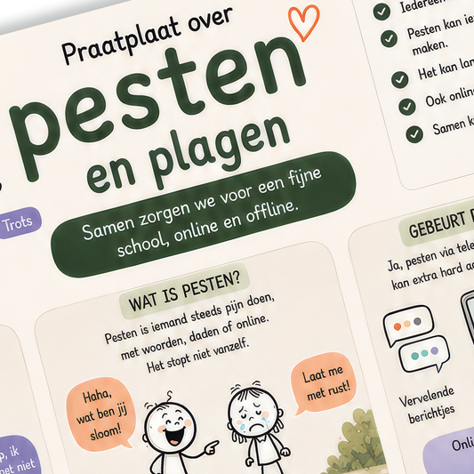 Uitlegkaart - Emotie & gevoel - Pesten - download