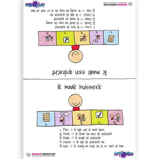 EmotieKids Ik maak huiswerk kaart - download