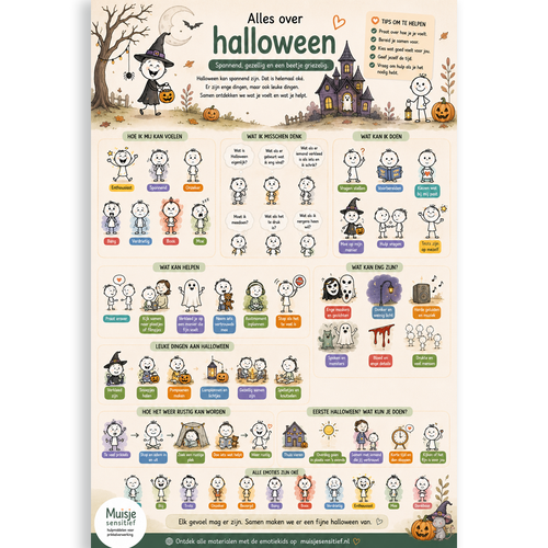 Uitlegkaart - Spannende dingen - Halloween - download