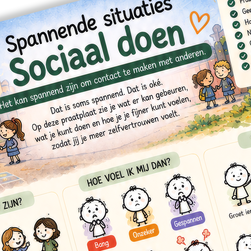 Uitlegkaart - Spannende Situaties - Sociaal doen – download