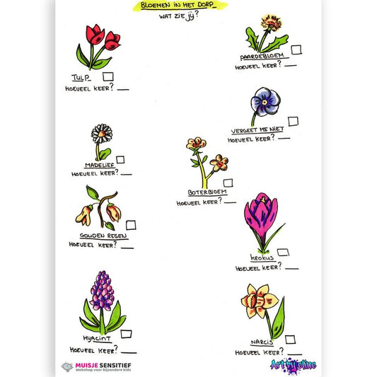 EmotieKids zoek kaart Bloemen in het Dorp - download