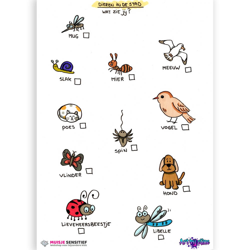 Zoekkaart - Dieren in de Stad - download