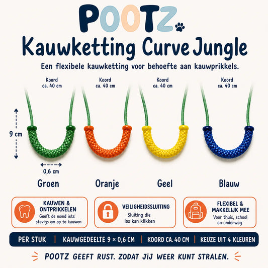Pootz Kauwketting Curve Jungle