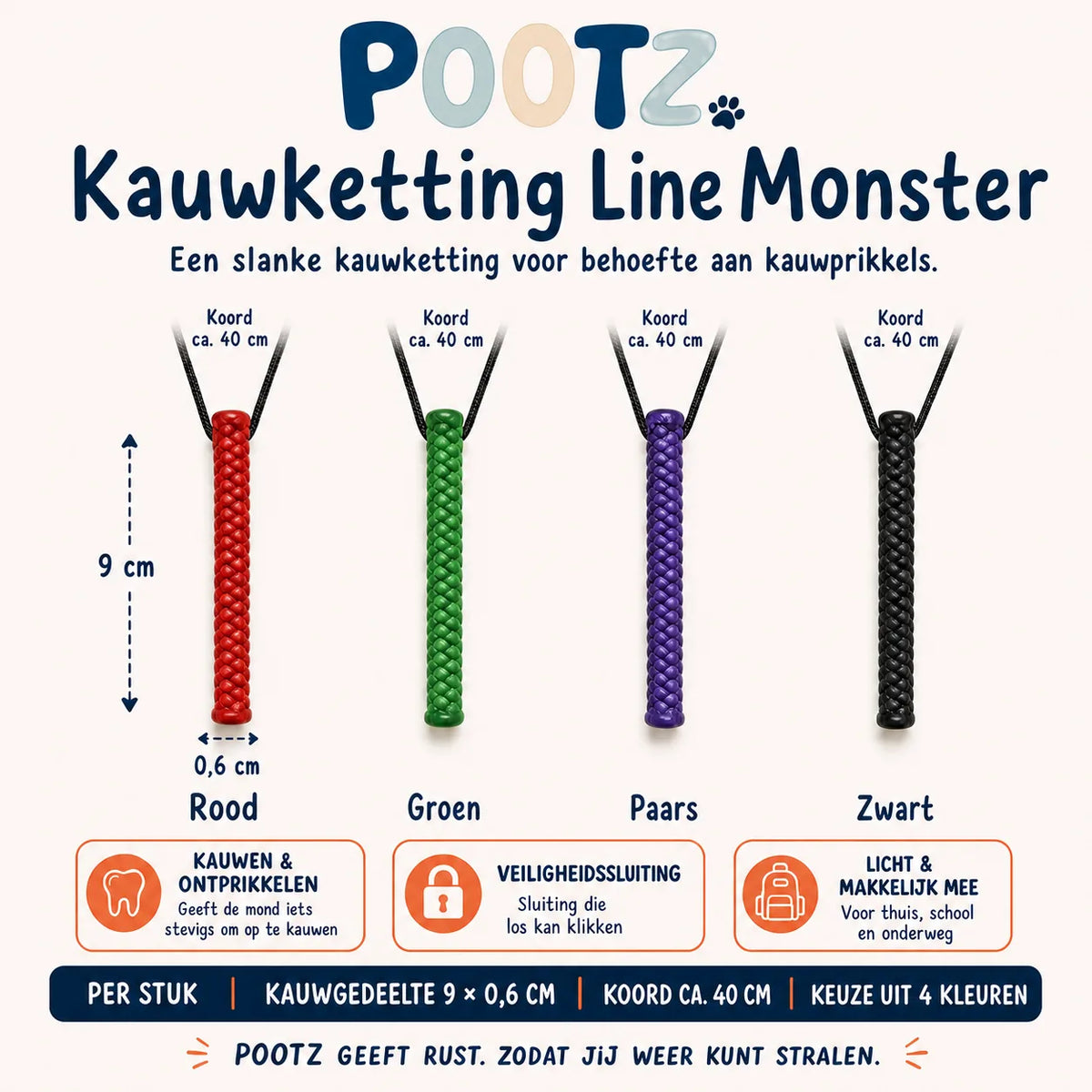 Pootz Kauwketting Line Monster
