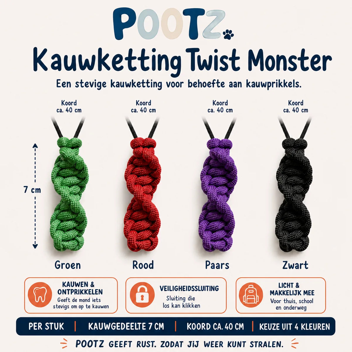Pootz Kauwketting Twist Monster