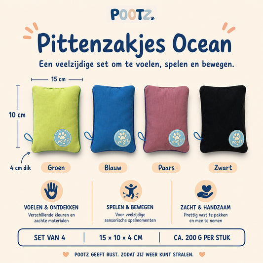 Pootz Pittenzakjes Ocean – set van 4
