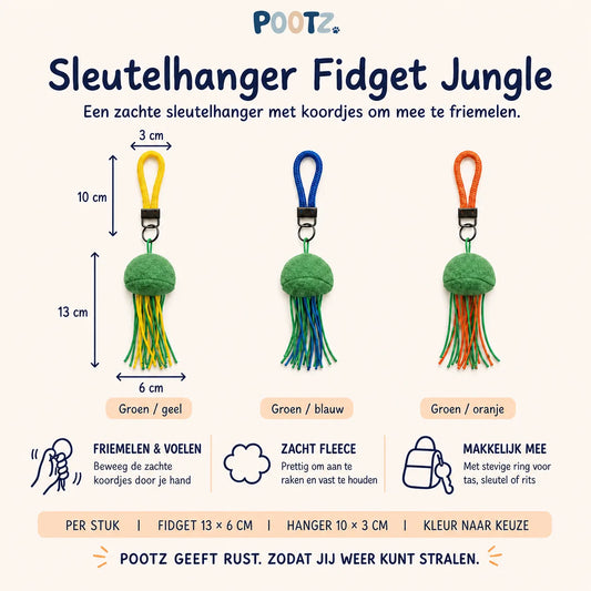 Pootz Sleutelhanger Squidgy Fidget Jungle