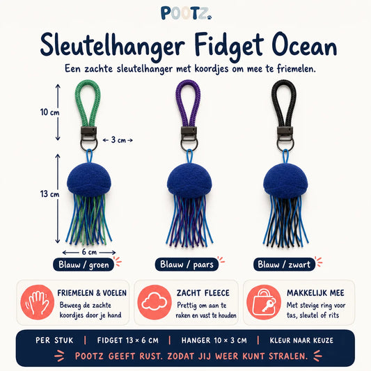 Pootz Sleutelhanger Squidgy Fidget Ocean
