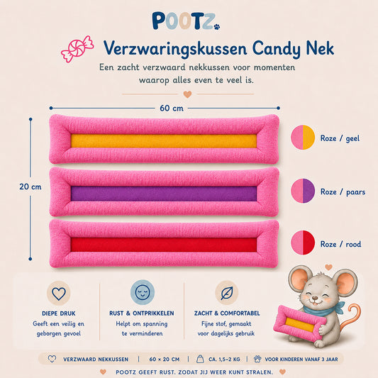Pootz Verzwaringskussen Candy nek 60x20cm