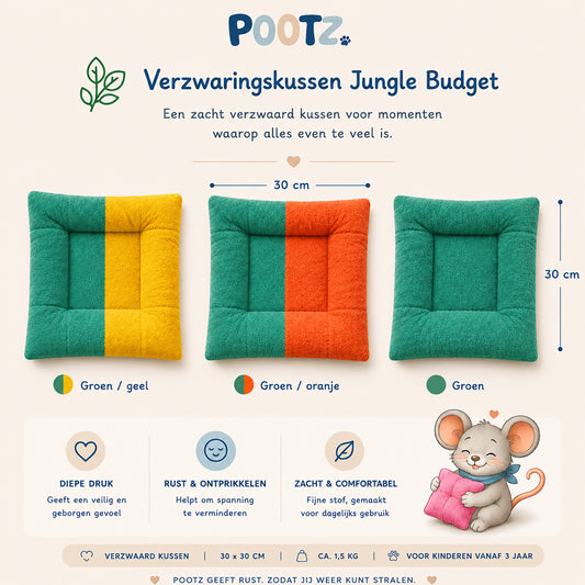 Pootz Verzwaringskussen Jungle budget 30x30cm