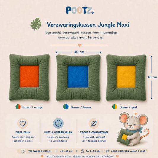 Pootz Verzwaringskussen Jungle maxi 40x40cm
