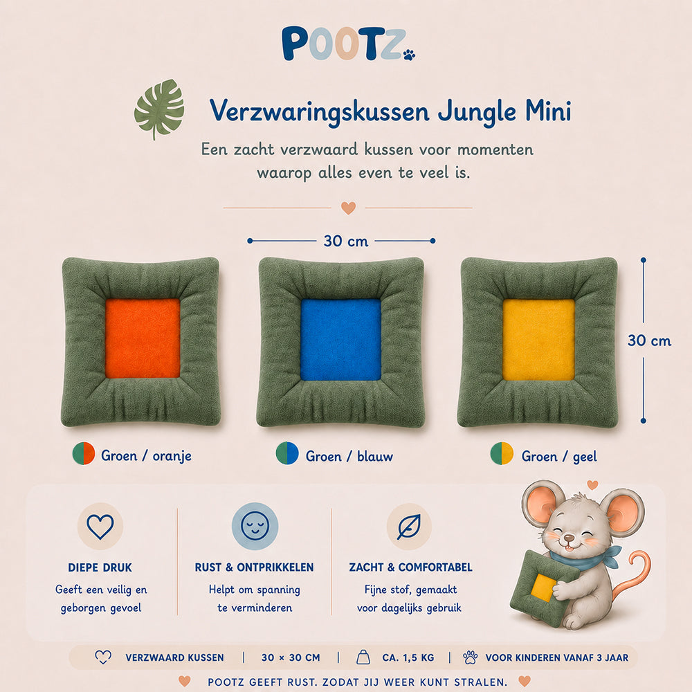 Pootz Verzwaringskussen Jungle mini 30x30cm