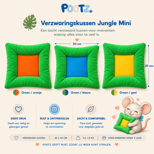 Pootz Verzwaringskussen Jungle mini 30x30cm