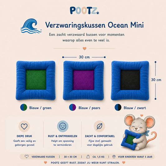 Pootz Verzwaringskussen Ocean mini 30x30cm