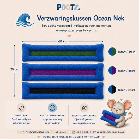 Pootz Verzwaringskussen Ocean nek 60x20cm